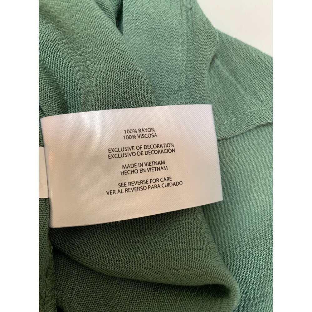 Orvis Womens Classic Collection V-Neck Blouse L/G Green - Picture 5 of 6